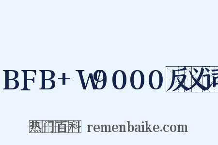 BFB+W9000反义词是什么意思的图片
